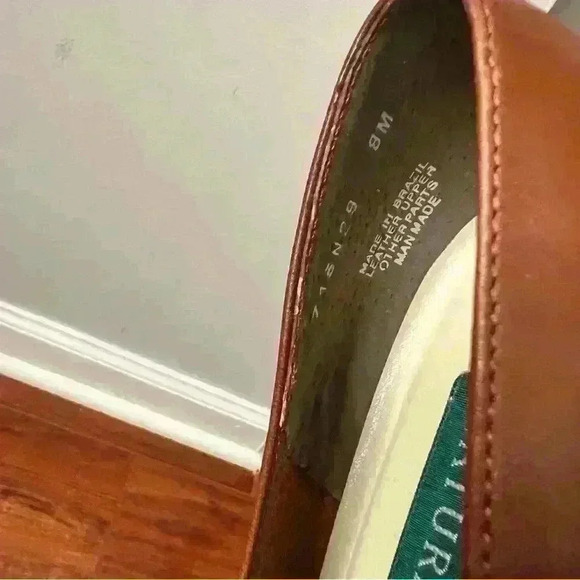 Naturalizer Vintage Women Size 8M Brown Leather Ballet With Bow Flat Small Heel - Picture 4 of 10